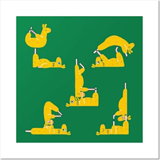 Yoga Llamas Posters and Art